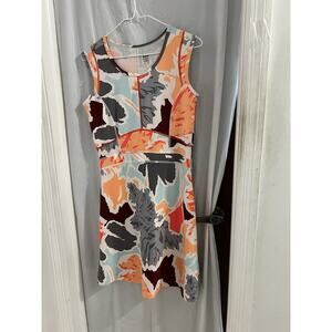 Title Nine Multicolor Geometric Print Sheath Dress Sz S Golf Pickle Ball